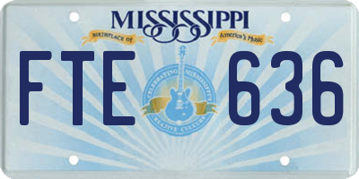 MS license plate FTE636