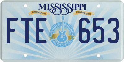 MS license plate FTE653