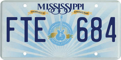 MS license plate FTE684