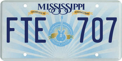 MS license plate FTE707