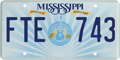 MS license plate FTE743