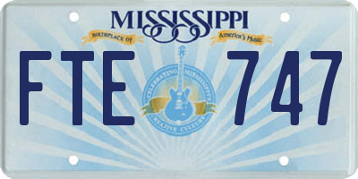MS license plate FTE747