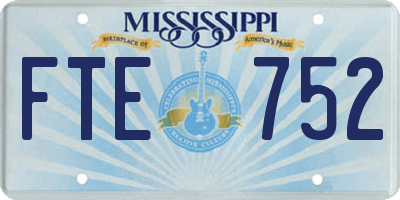 MS license plate FTE752