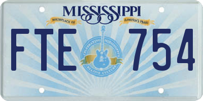 MS license plate FTE754