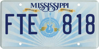 MS license plate FTE818