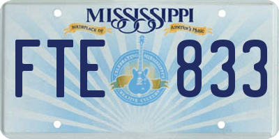 MS license plate FTE833