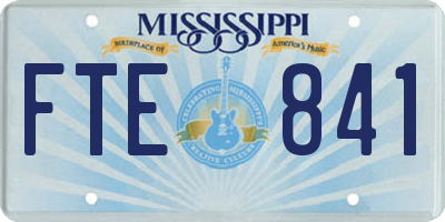 MS license plate FTE841