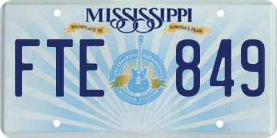 MS license plate FTE849