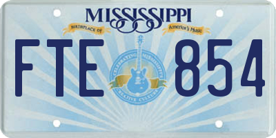 MS license plate FTE854