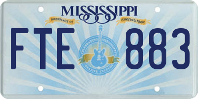 MS license plate FTE883