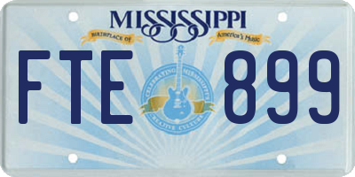 MS license plate FTE899