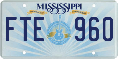 MS license plate FTE960