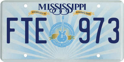 MS license plate FTE973