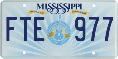 MS license plate FTE977