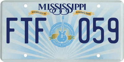 MS license plate FTF059