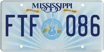 MS license plate FTF086