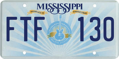 MS license plate FTF130