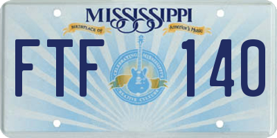 MS license plate FTF140