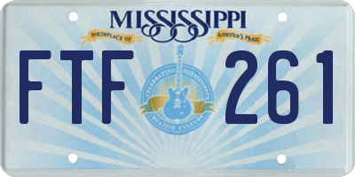 MS license plate FTF261