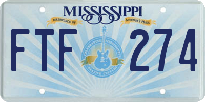 MS license plate FTF274