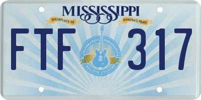 MS license plate FTF317