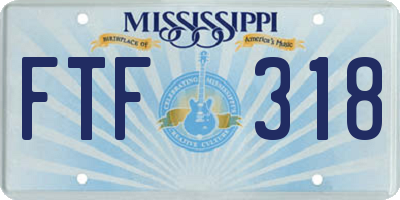 MS license plate FTF318