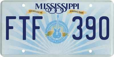MS license plate FTF390