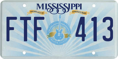 MS license plate FTF413