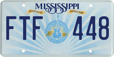 MS license plate FTF448