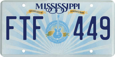 MS license plate FTF449