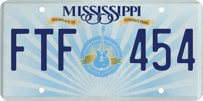 MS license plate FTF454
