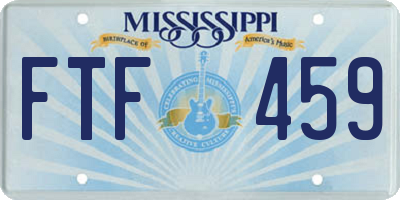 MS license plate FTF459