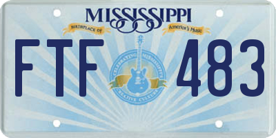 MS license plate FTF483