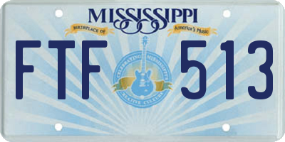 MS license plate FTF513