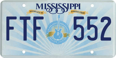 MS license plate FTF552