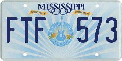 MS license plate FTF573