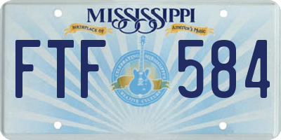 MS license plate FTF584
