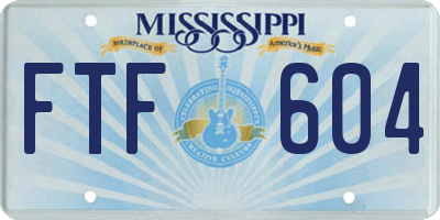 MS license plate FTF604