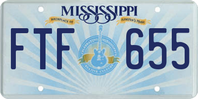 MS license plate FTF655