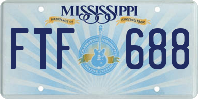 MS license plate FTF688