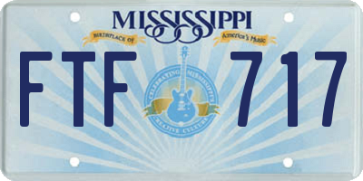 MS license plate FTF717