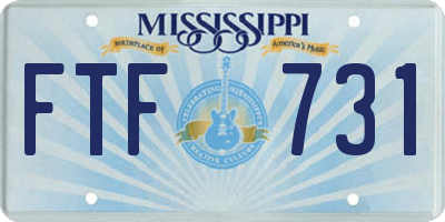 MS license plate FTF731