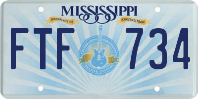 MS license plate FTF734