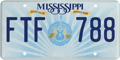 MS license plate FTF788