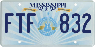 MS license plate FTF832