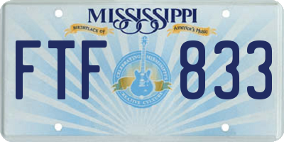 MS license plate FTF833