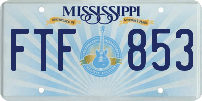 MS license plate FTF853
