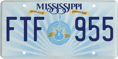 MS license plate FTF955