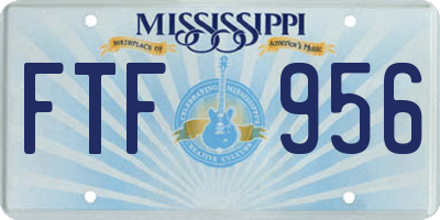 MS license plate FTF956