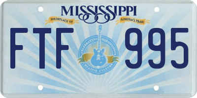 MS license plate FTF995